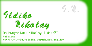 ildiko mikolay business card